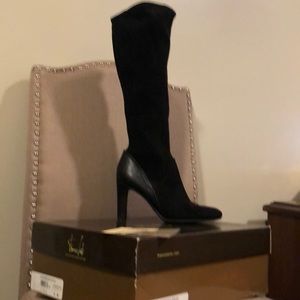 Sz 6 new Franco Sarto black leather/suede boots